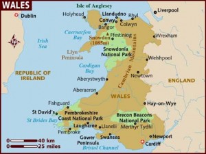 Carte du Pays de Galles