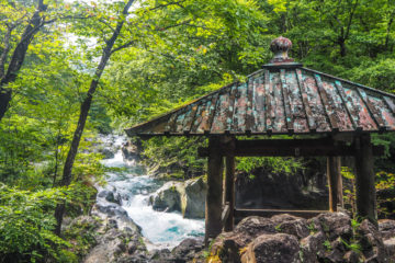 La couleur turquoise de Kanmangafuchi Abyss à Nikko