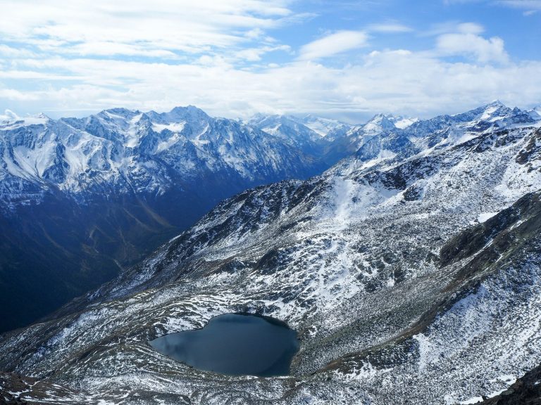 Vue sur les sommets à Sölden depuis le restaurant panoramique Ice Q - Un voyage en Autriche d'aventure et d'adrénaline: repousser et tester ses limites au tyrol