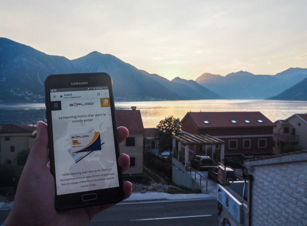 Test de la carte sim internationale en voyage au Monténégro, dans la Baie de Kotor