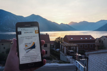 Test de la carte sim internationale en voyage au Monténégro, dans la Baie de Kotor