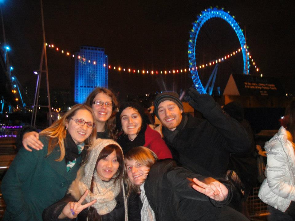Notre petite bande devant le London Eye