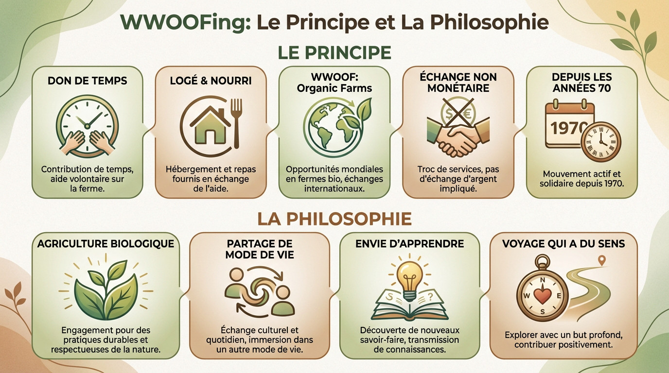 WWOOFing : principe d'échange travail contre gîte et couvert dans une ferme bio