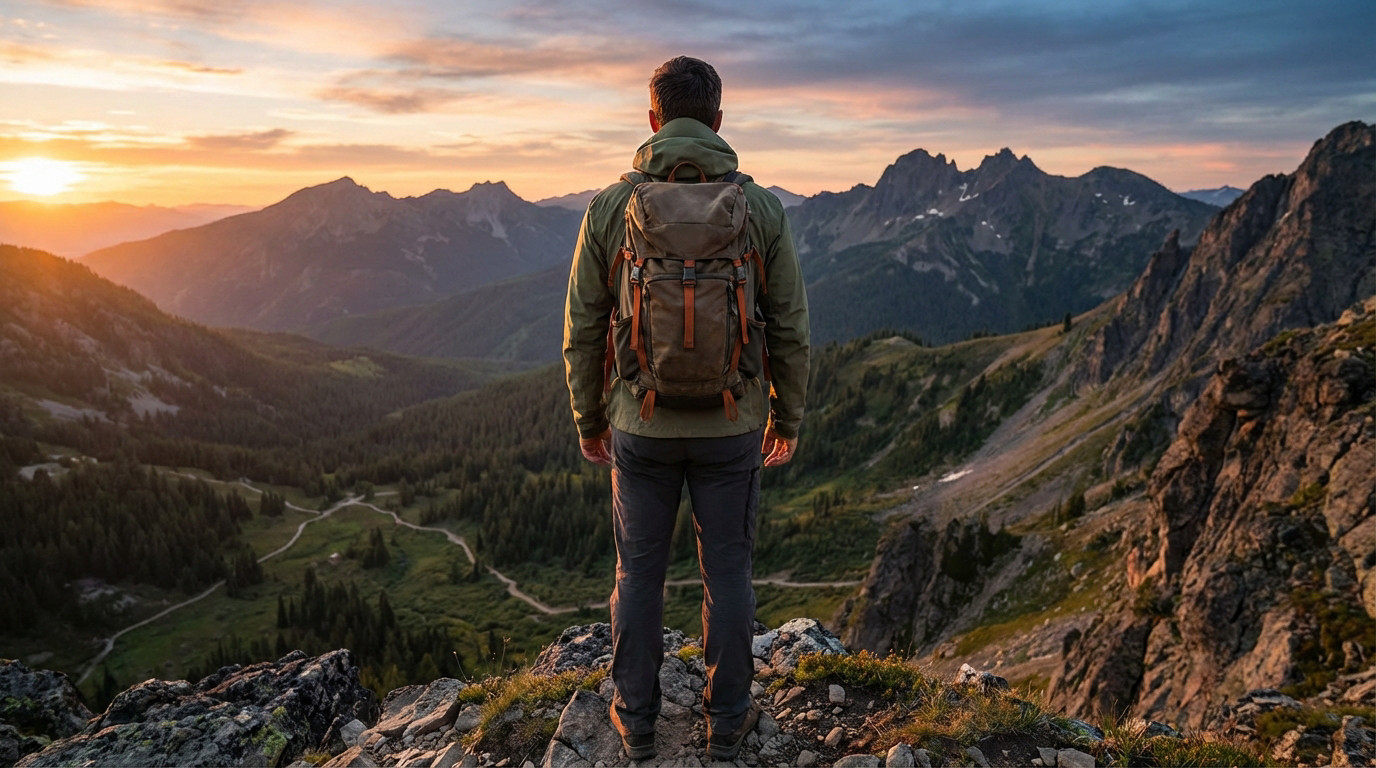 A man riding a mountain bike through a forest