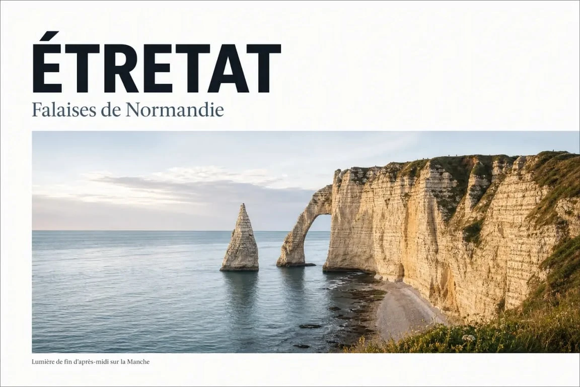 Falaises d'Étretat, un incontournable pour visiter la Normandie en 3 jours